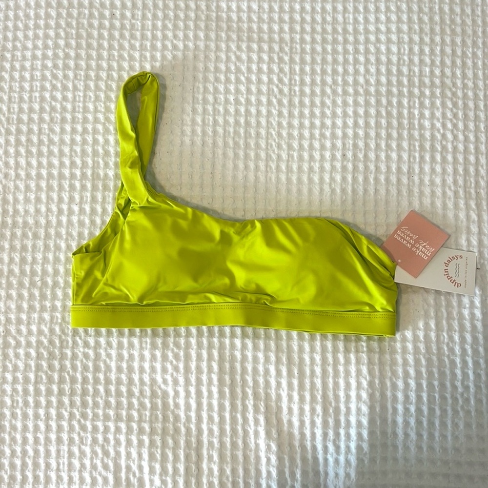 NWT Dippin Daisys One Shoulder Bikini Top Size Large